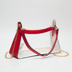 Game Day Stadium Clear Satchel Bag : Black