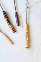 Vintage Mini Whisk with Wood Handle: YW - S