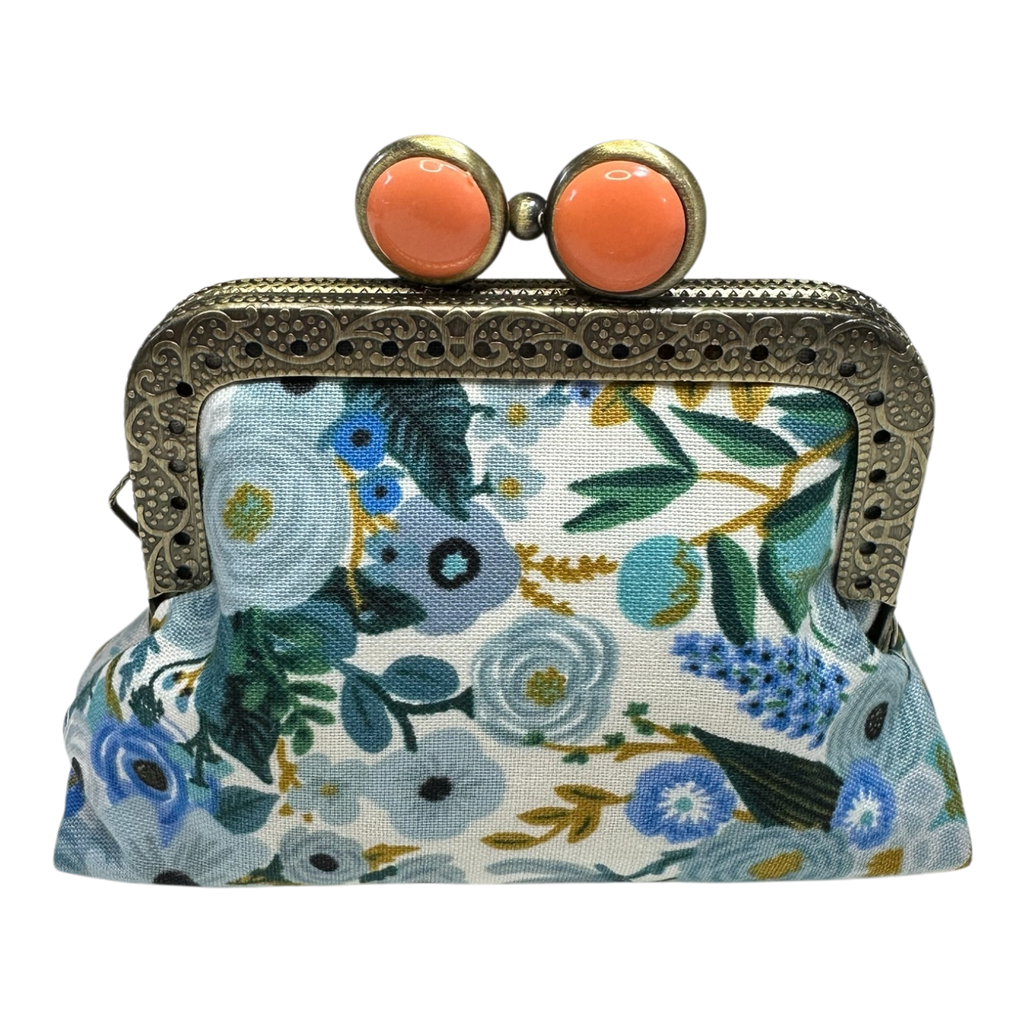 Kiki & Syds Mini Clutch Coin Purse - Blue Skies : Lemon