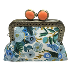 Kiki & Syds Mini Clutch Coin Purse - Blue Skies : Lemon