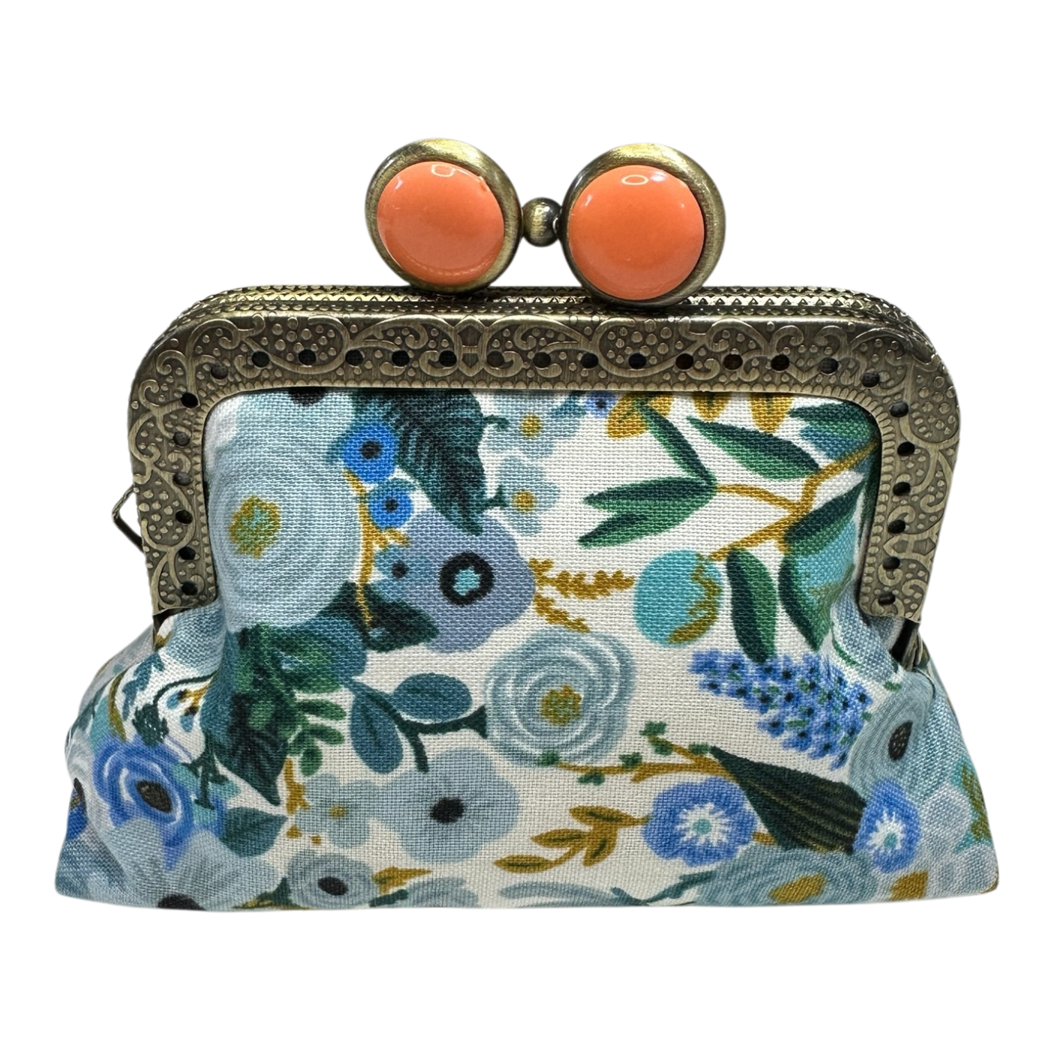 Kiki & Syds Mini Clutch Coin Purse - Blue Skies : Lemon