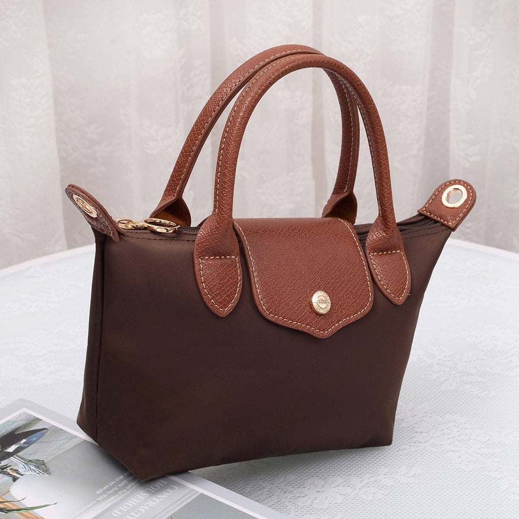 HM782 Britney Nylon Double Handle Crossbody Bag: Ivory