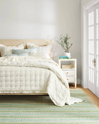 Long Slade Handwoven Cotton Rug | Teal: 2' x 3'