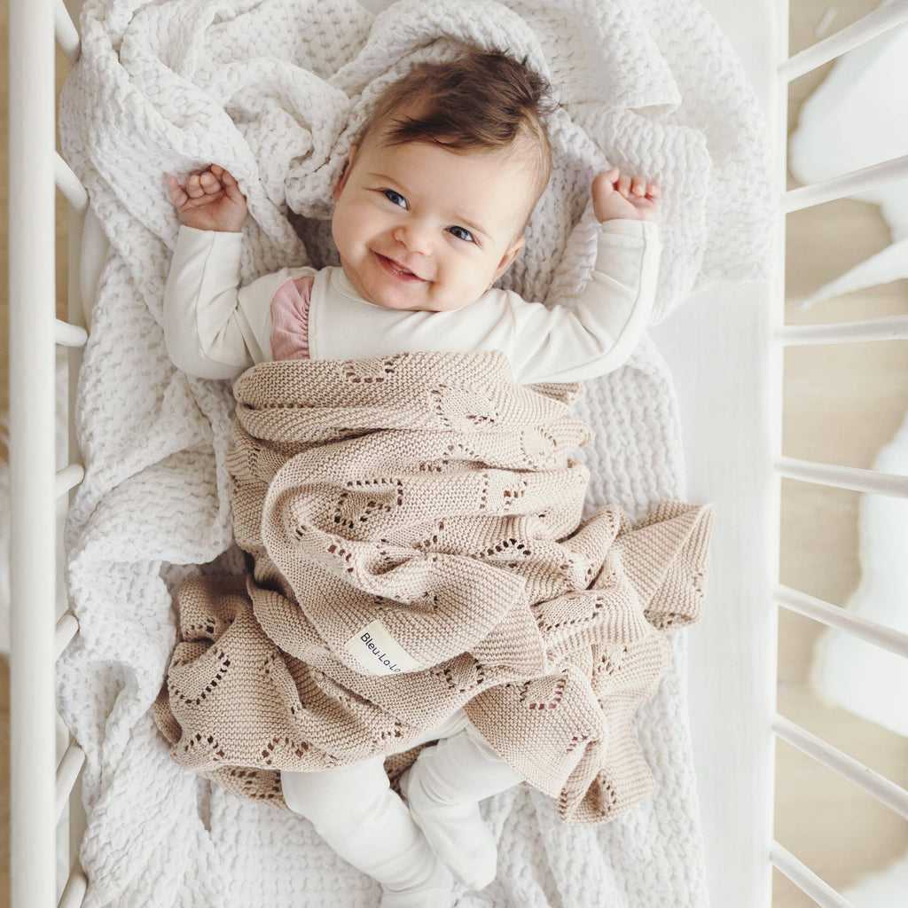 Baby Blanket - Heart: Grey