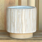 Ramos Vertical Stripe Cachepot, Stoneware - 4