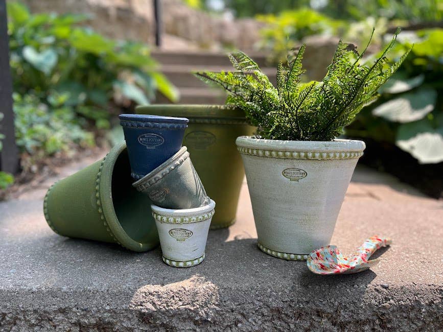 Long Tom Garden Pot Blue 6"