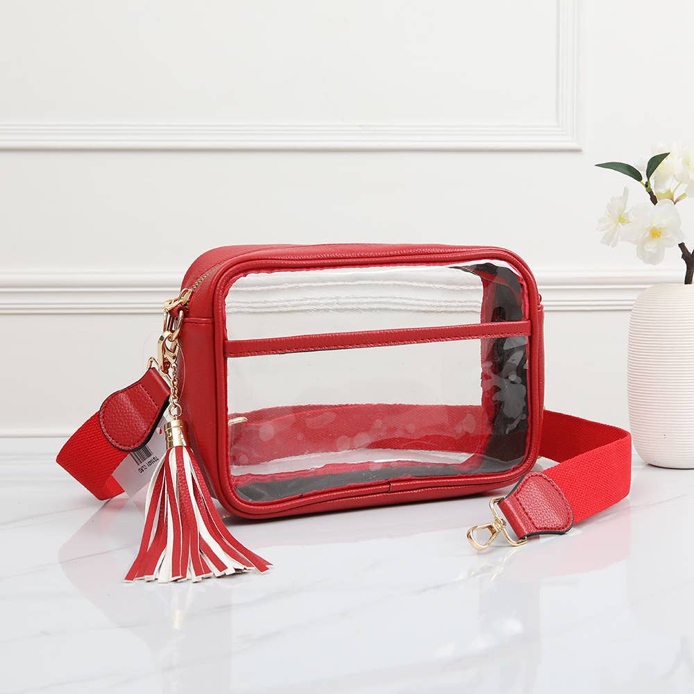 Game Day Stadium Rectangle Clear Bags: Navy