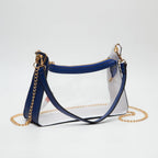 Game Day Stadium Clear Satchel Bag : Black