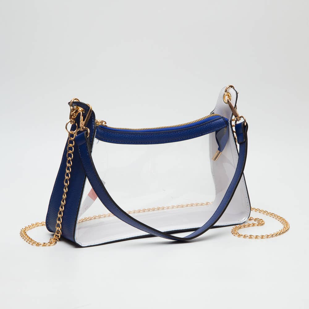 Game Day Stadium Clear Satchel Bag : Black