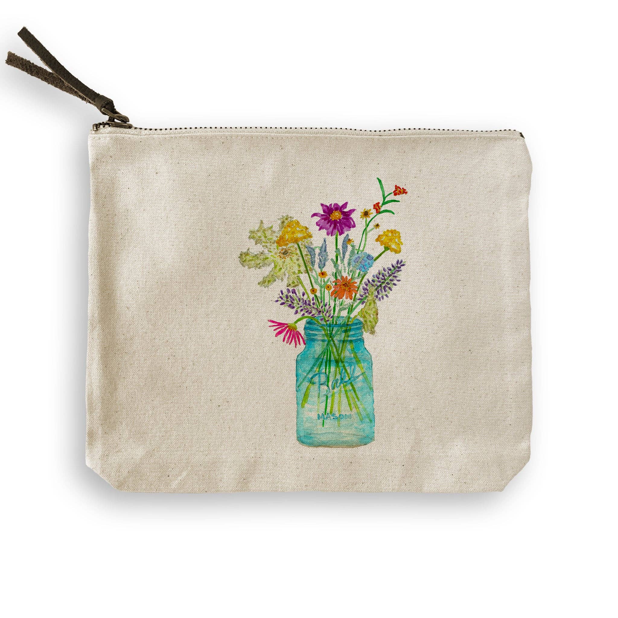 Wildflowers in a Mason Jar: Dishtowel