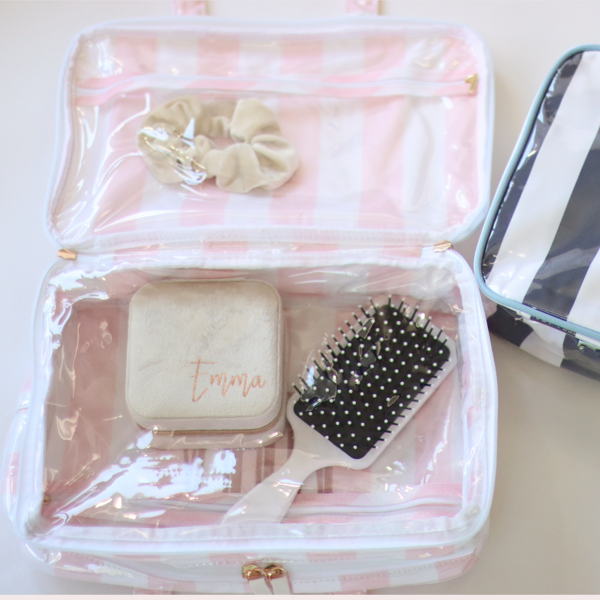 Waterproof Cosmetic Case PVC Make up Bag : Navy