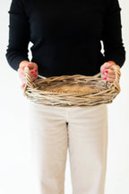 Rattan Round Tray: Medium - 17" D