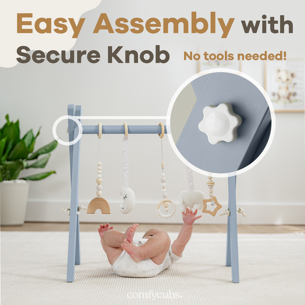 Sage :Wooden Baby Play Gym, Baby Activity Gym by Comfy Cubs: