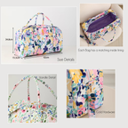 Floral Weekender Duffel Bag Abstract Bloom