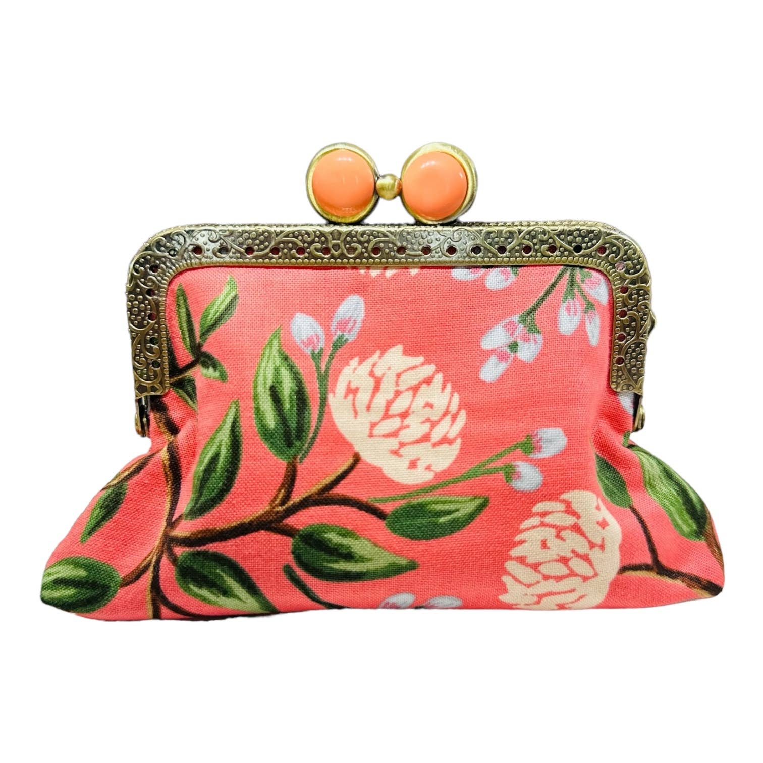 Kiki & Syds ON THE GO Credit Card Clutch - PEONY Sorbet : Black