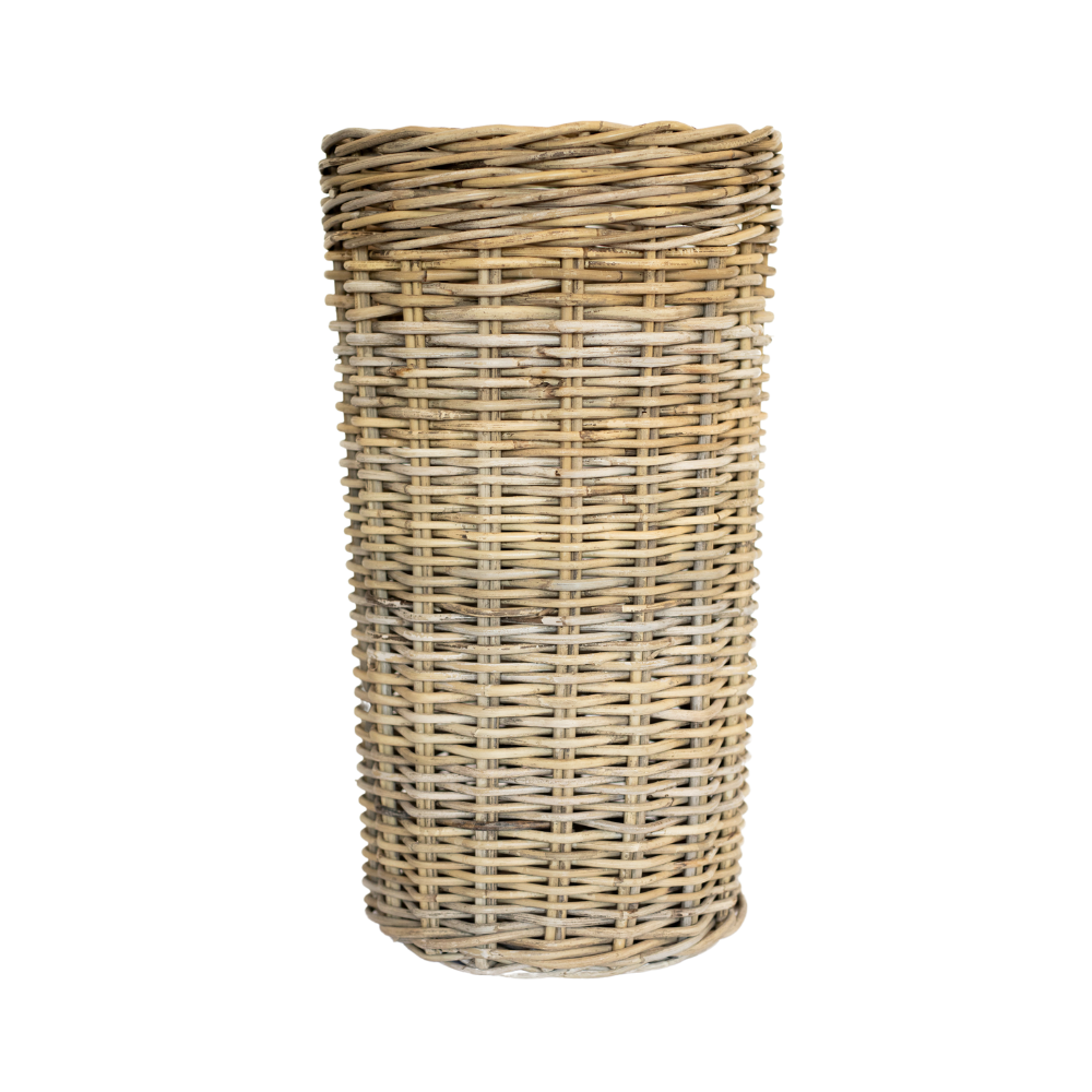 Rattan Round Umbrella Stand: One Size - 23 ½" H
