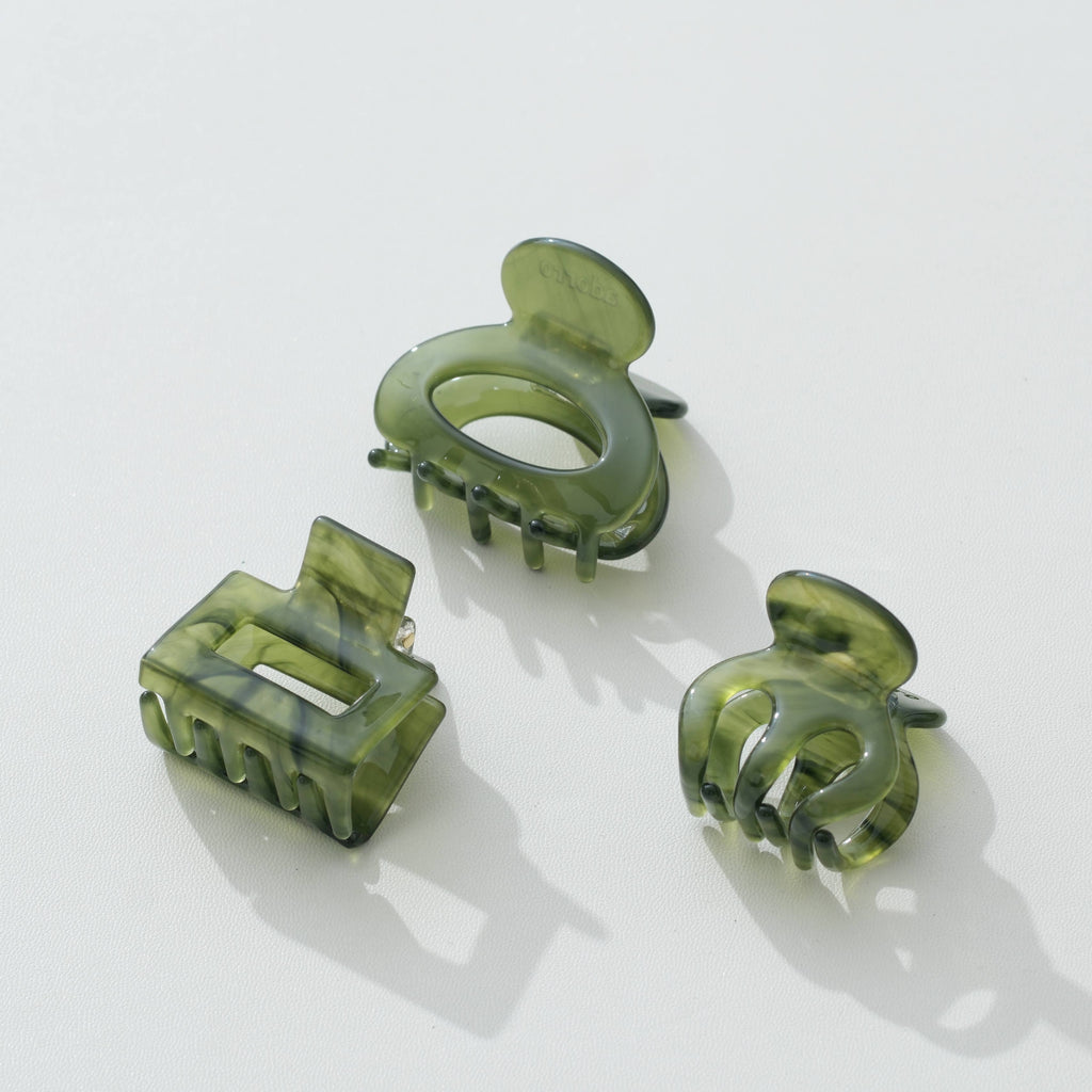 Jade Green Mini - Assorted Claw Clips: Assorted