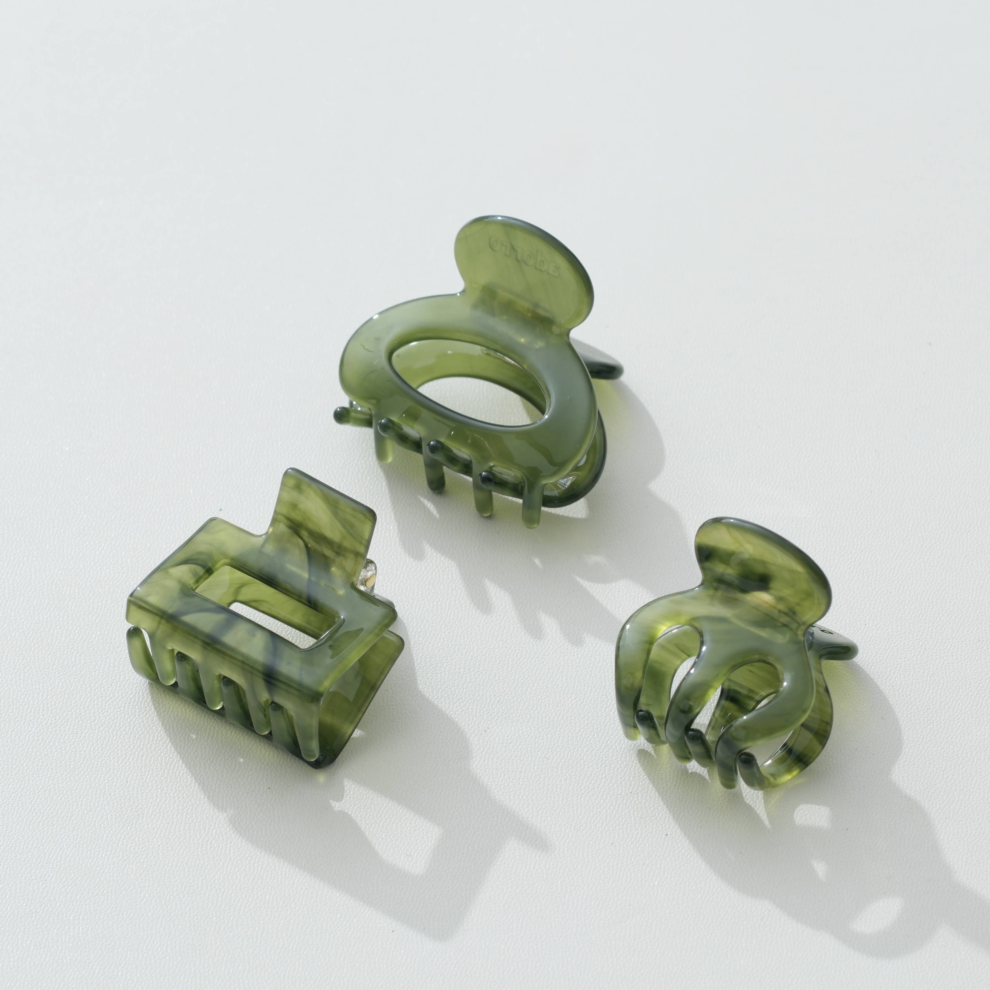 Jade Green Mini - Assorted Claw Clips: Assorted