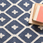 Elizabeth Handwoven Indoor/Outdoor Rug | Navy: 2' x 3'