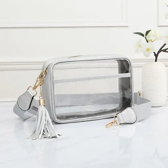 Game Day Stadium Rectangle Clear Bags: Navy