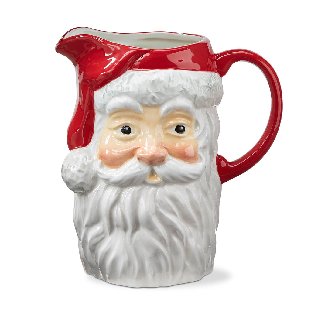 Vintage Santa Pitcher Multi Earthenware Christmas
