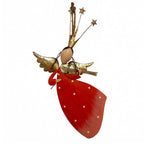 Whimsy Hanging Metal Angel Ornament w/ Violin 15"