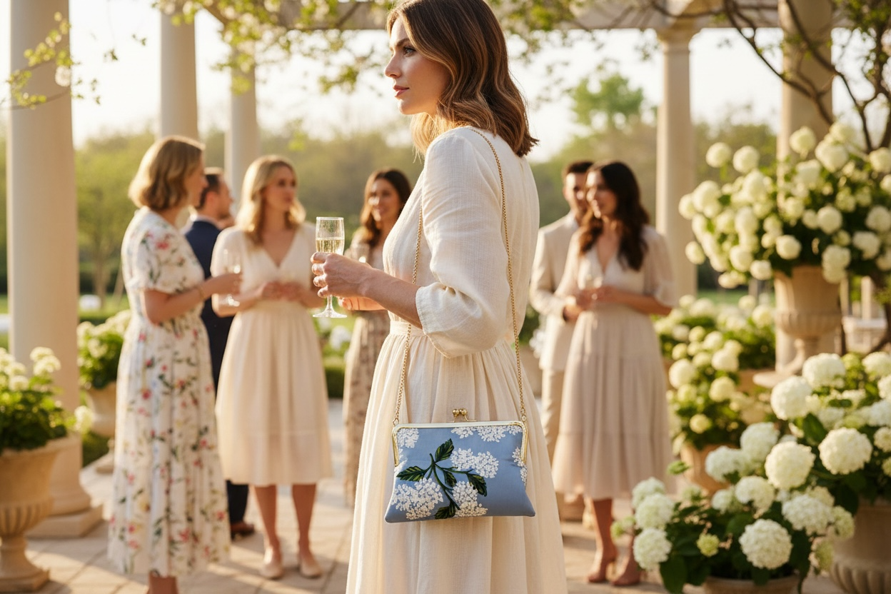 Hydrangea in Blue - Everyday Clutch