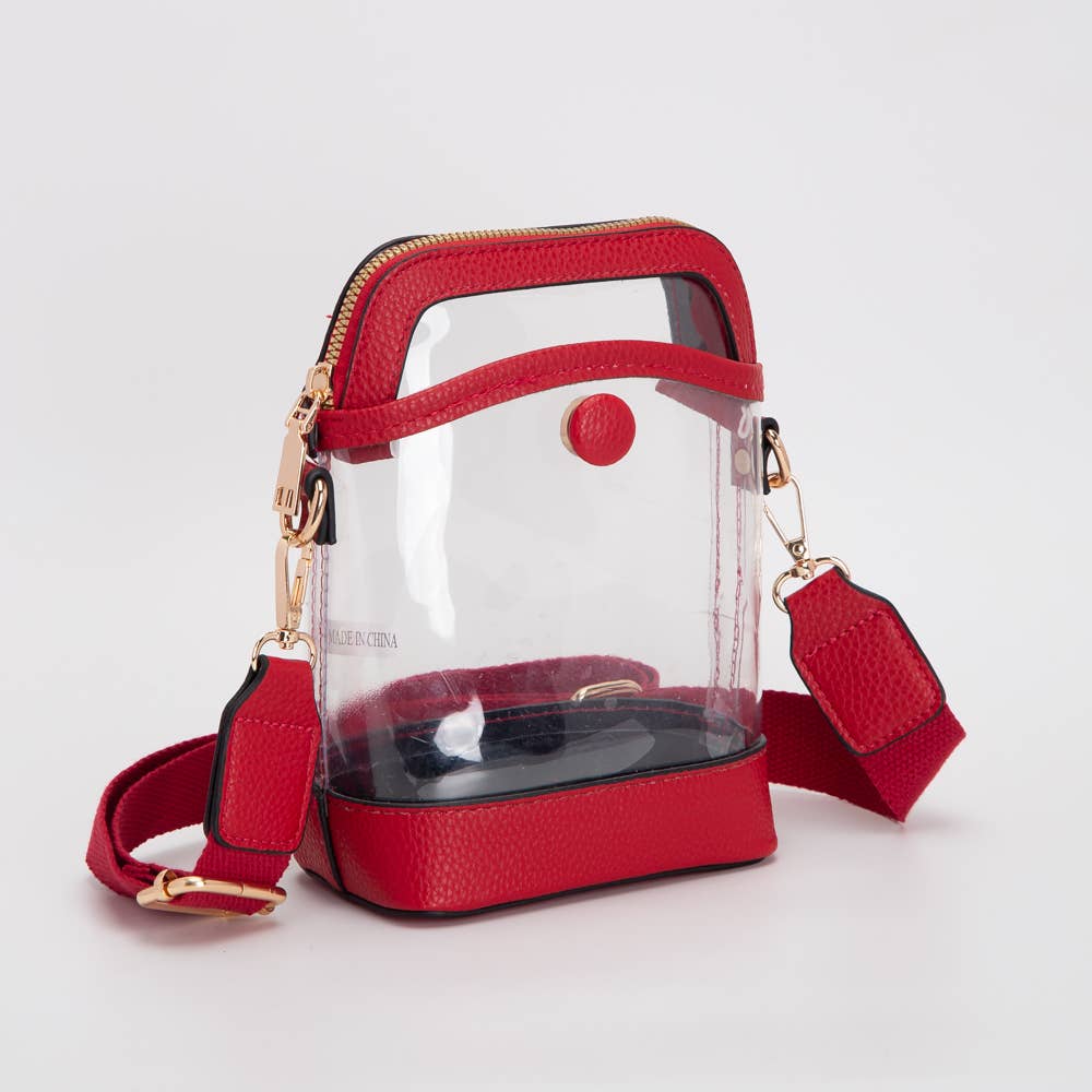 Game Day Stadium Button Style Clear Bags: Gold