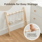 Wooden Baby Play Gym, Baby Activity Gym by Comfy Cubs: Natural Wood