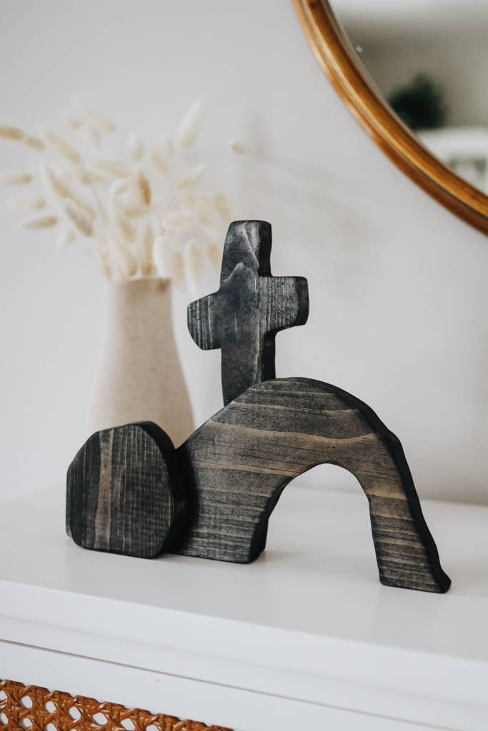 He Lives Wood Decor - Made by Survivors : Natural