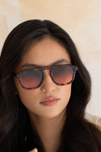 Addison Aviator Sunglasses : Sunset