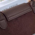 SD781 Penny Suede Mini Crossbody Bag: Chocolate