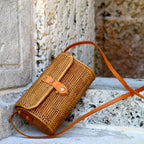 Bali Mailer Rattan Crossbody Bag