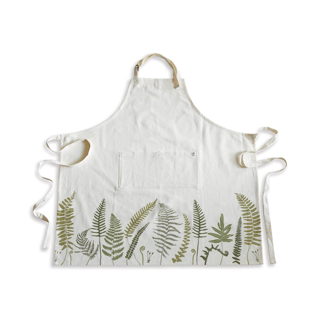 Fronds and Fern Organic Apron for Kitchen and Garden