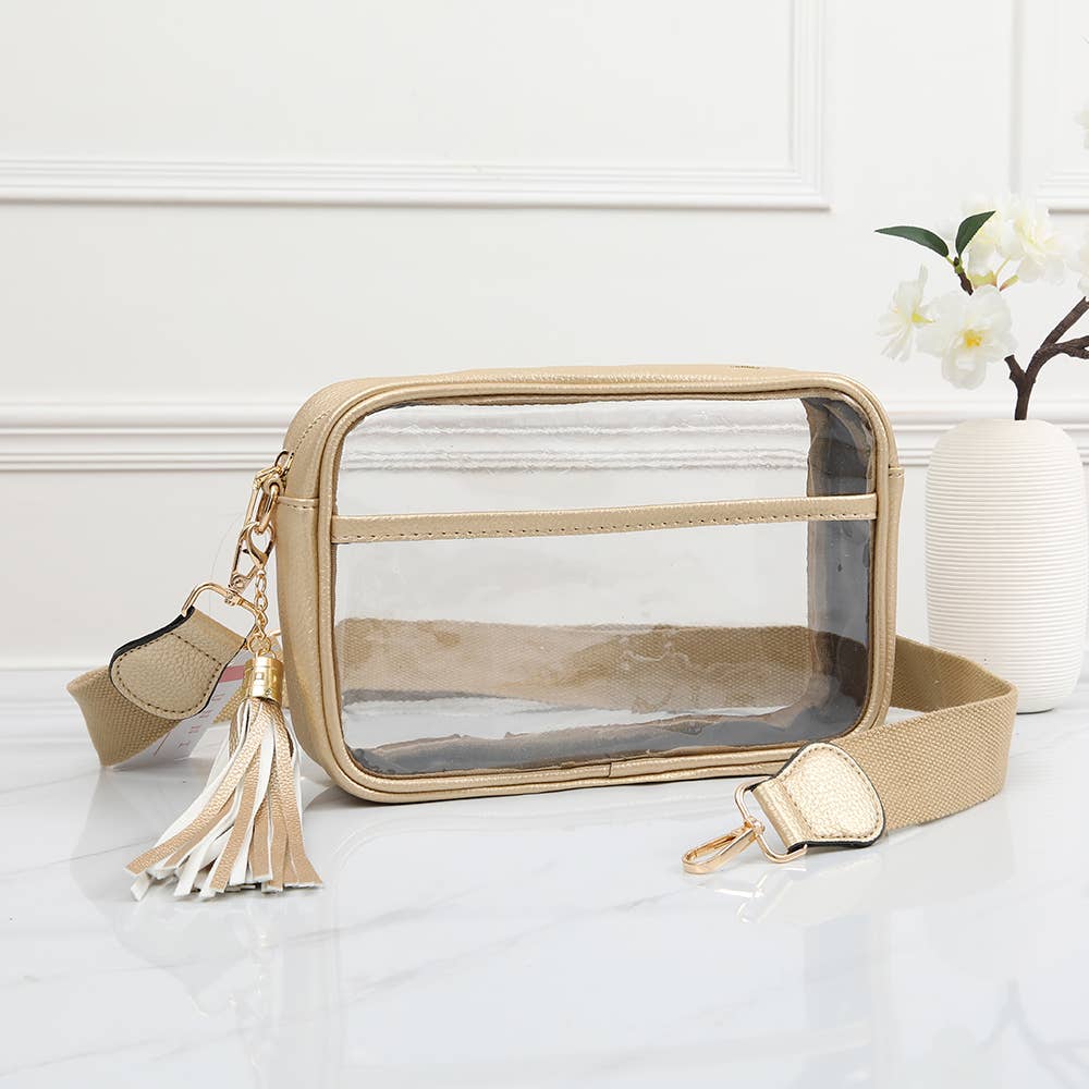 Game Day Stadium Rectangle Clear Bags: Navy