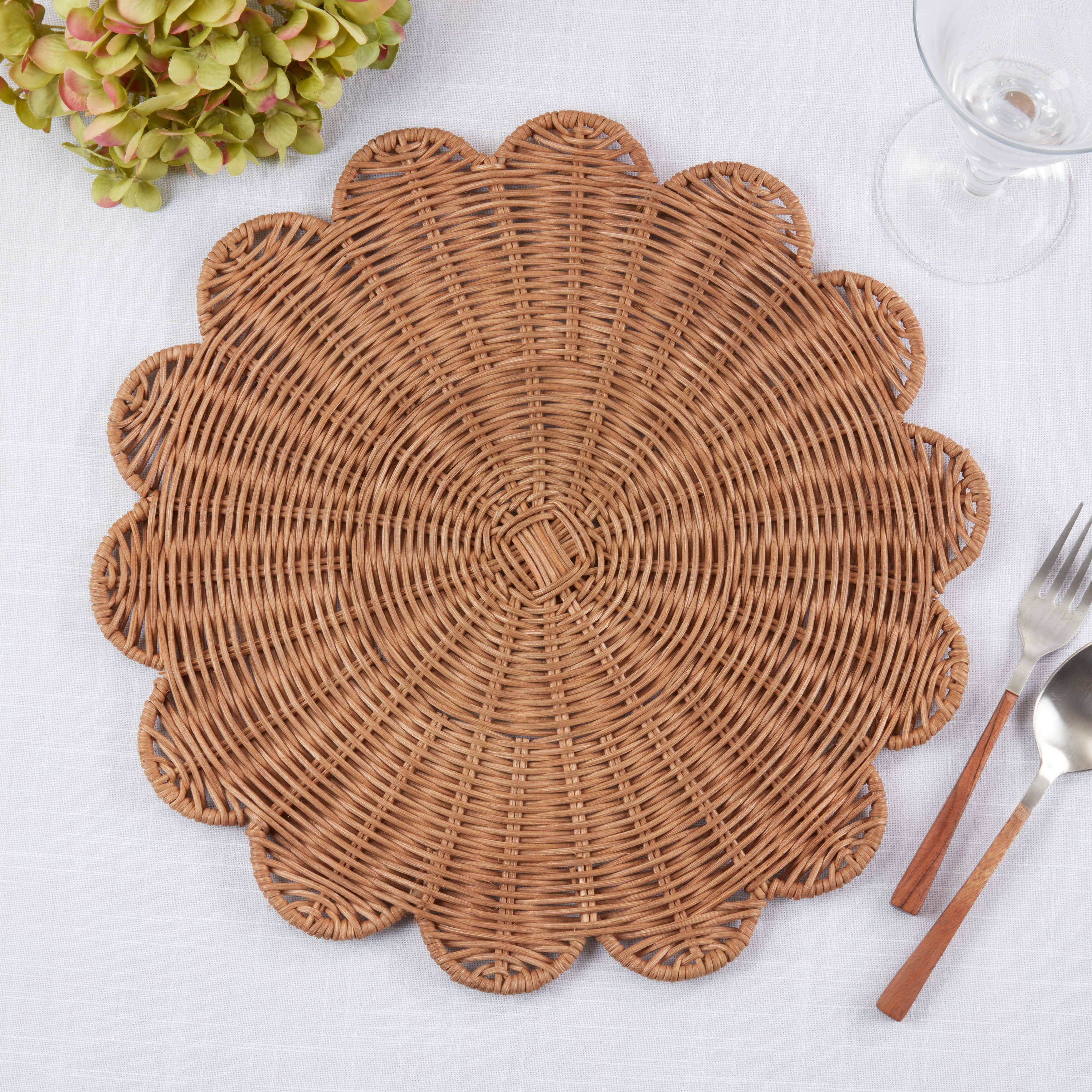 Rattan Charger Placemats: Natural / 15"
