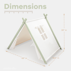 Kids Play Tent, Indoor Canvas Play Tent by Comfy Cubs: Natural Wood