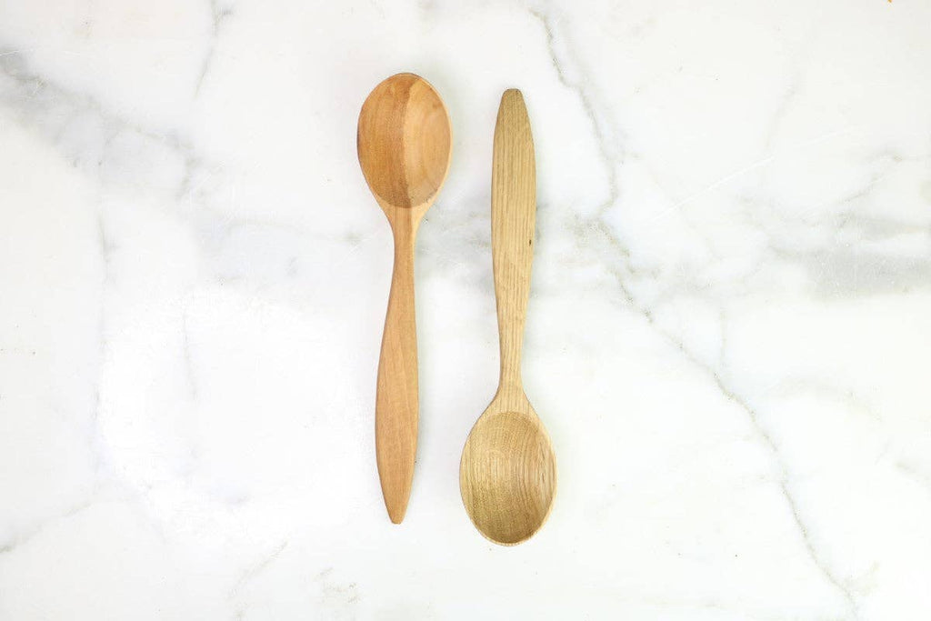 Euro Serving Spoon Set, Fruitwood