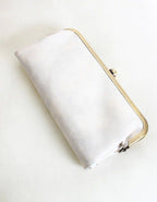 Karen Kiss Lock Clutch Bag: Ivory