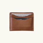 Full-Grain Leather Card Wallet – Slim Minimalist: Mixed Blue