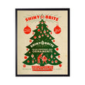 Vintage Shiny Bright Christmas Poster: Black With Bead 1300-905 U / 12" X 16"