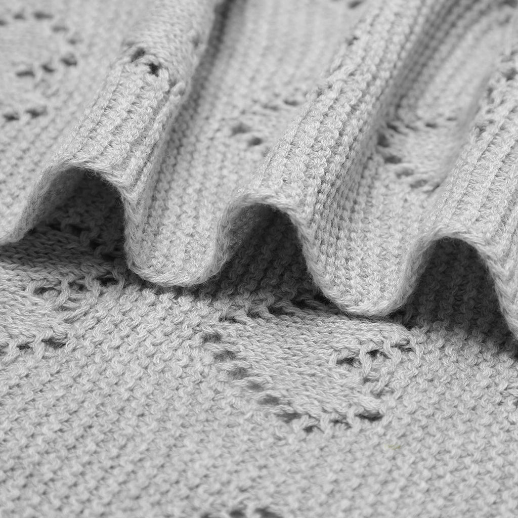 Baby Blanket - Heart: Baby Blue