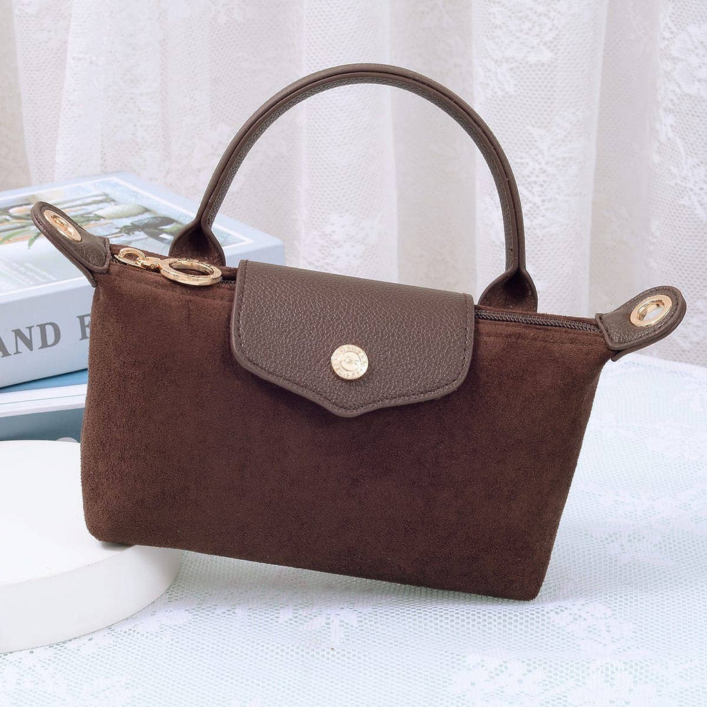 SD781 Penny Suede Mini Crossbody Bag: Burgudy