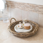 Rattan Round Tray: Large - 20" D