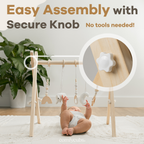 Wooden Baby Play Gym, Baby Activity Gym by Comfy Cubs: Natural Wood