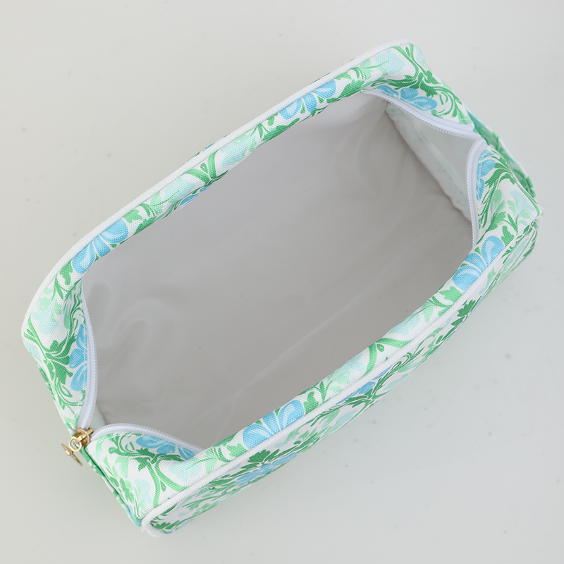 Canvas Cosmetic Case Makeup Bag: Carolina Spring