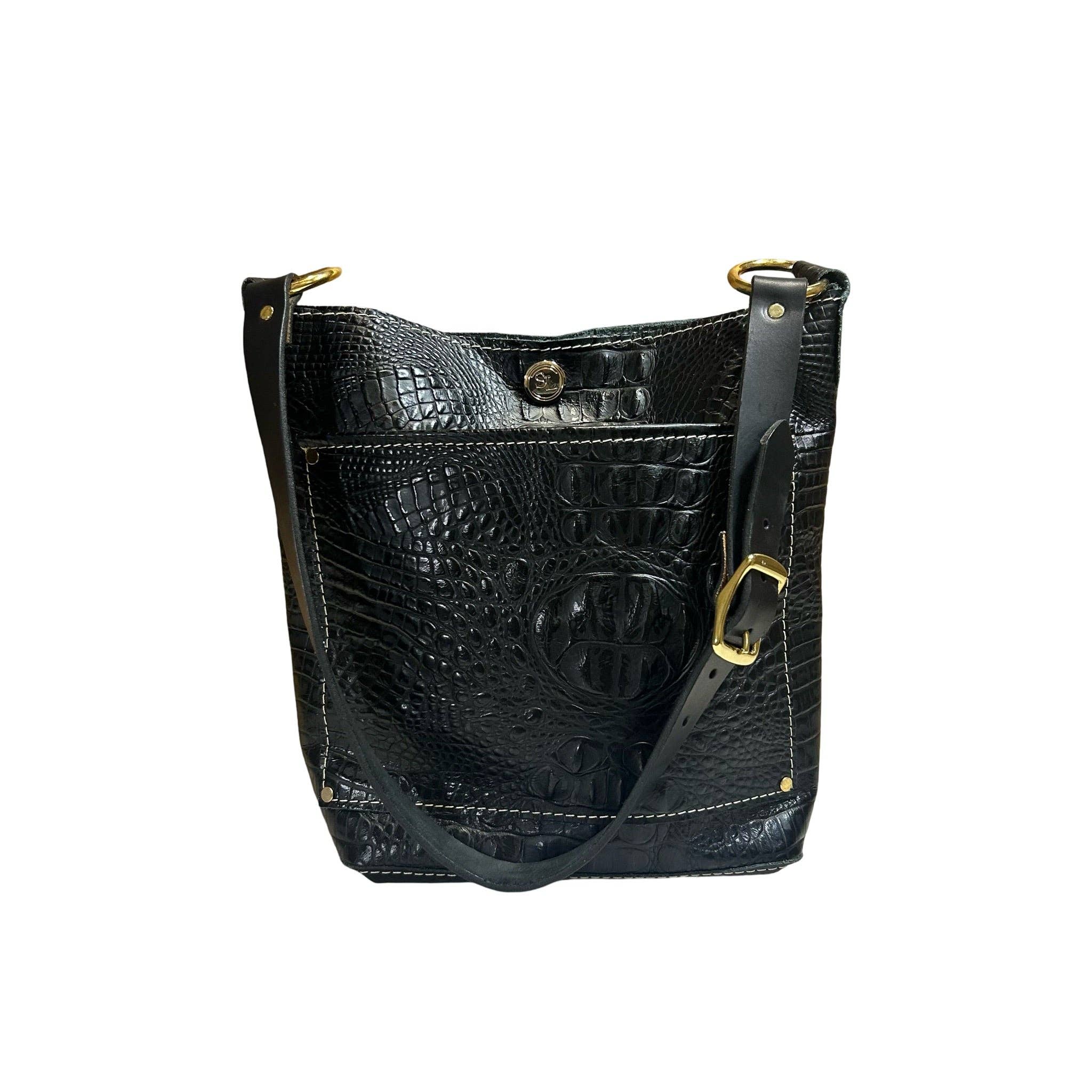 The Single Strap Small Square Tote: Aged Bourbon