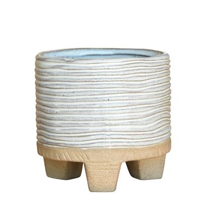 Ramos Horizontal Stripe Cachepot, Stoneware - 4