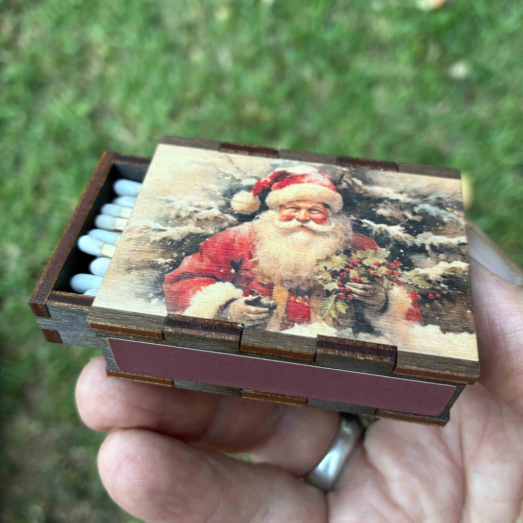 Matches • Christmas Santa Wooden Matchboxes • Home Decor