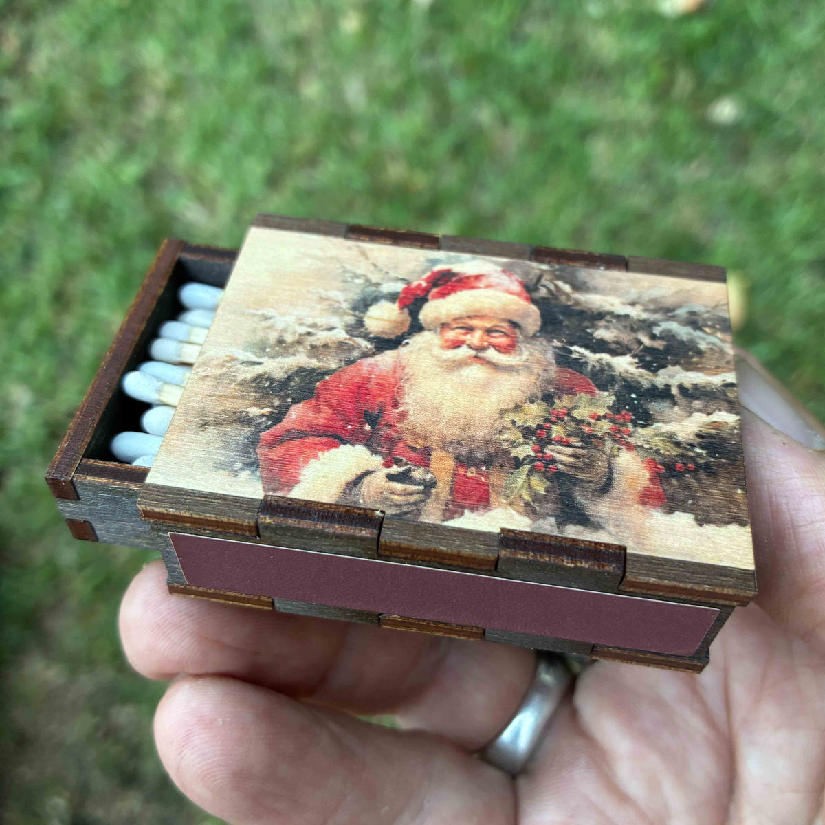 Matches • Christmas Santa Wooden Matchboxes • Home Decor